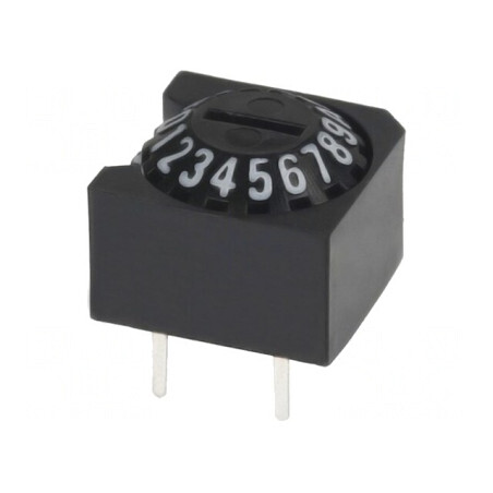 Întrerupător codificare HEX/BCD 16 poziții THT | Electronic-mag.ro | Componente Electronice
