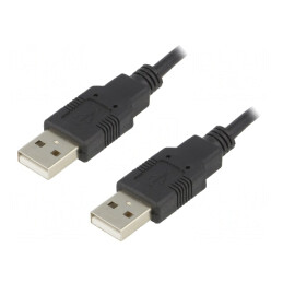 Cablu USB 2.0 USB A Ambele Părți 5m Negru