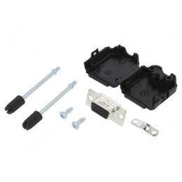 Conector D-Sub HD 15-Pini Mamă Lipire Pe Cablu Gold Flash 8mm | Electronic-mag.ro | Componente Electronice
