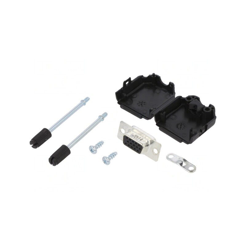 Conector D-Sub HD 15-Pini Mamă Lipire Pe Cablu Gold Flash 8mm | Electronic-mag.ro | Componente Electronice