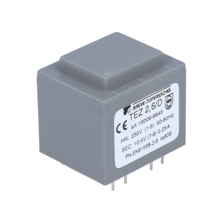 Transformator încapsulat 2,5VA 230VAC 10,5V 238mA PCB | Electronic-mag.ro | Componente Electronice