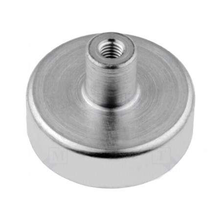 Magnet fix ferită metal greu 6mm 18N 16mm filet M3 | Electronic-mag.ro | Componente Electronice