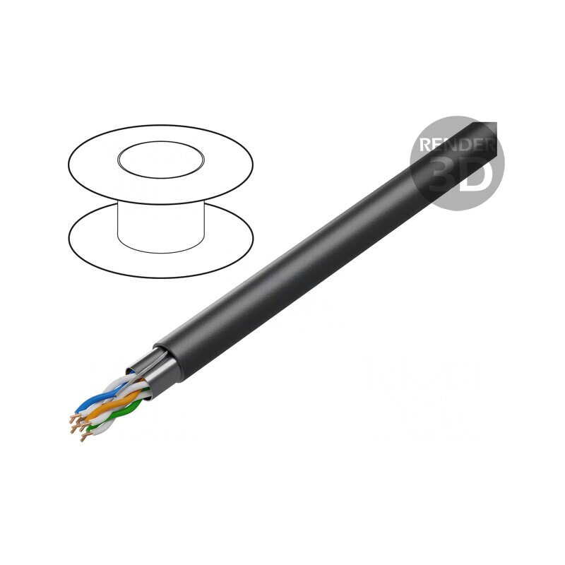 Cablu Ethernet Industrial Exterior F/UTP Cat5e 4x2x24AWG | Electronic-mag.ro | Componente Electronice Cablu Ethernet Industrial Exterior F/UTP Cat5e 4x2x24AWG | Electronic-mag.ro | Componente Electronice