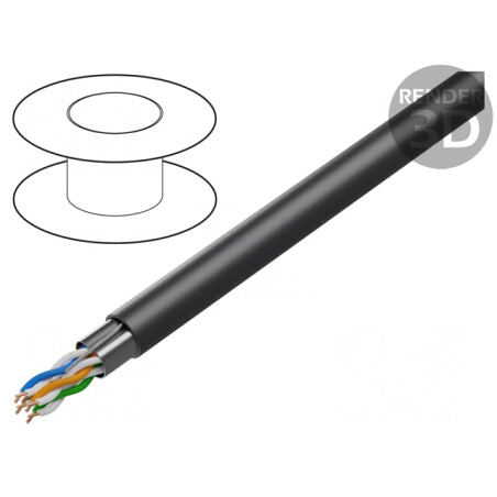 Cablu Ethernet Industrial Exterior F/UTP Cat5e 4x2x24AWG | Electronic-mag.ro | Componente Electronice