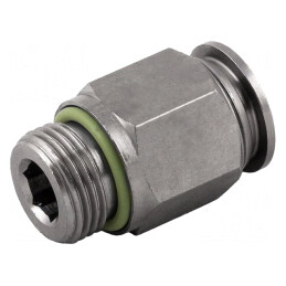 Racord Push-In Simpu Alamă Nichelată 1/8" 20bar | Electronic-mag.ro | Componente Electronice