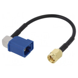 Cablu Fakra Mamă SMA Tată 100mm Unghi Drept | Electronic-mag.ro | Componente Electronice