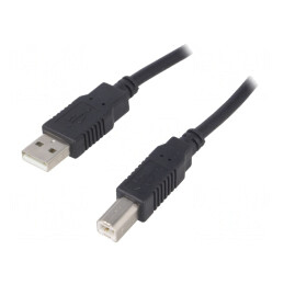 Cablu USB 2.0 A-B 5m Negru