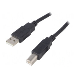 Cablu USB 2.0 A-B 5m Negru | Electronic-mag.ro | Componente Electronice