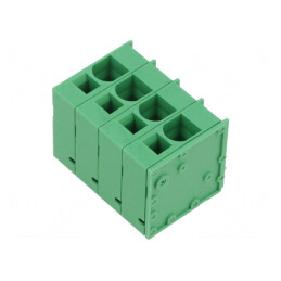 Regletă Conexiuni PCB Unghi 90° 10mm 4 Piste 66A | Electronic-mag.ro | Componente Electronice