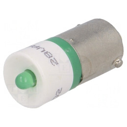 Lampă LED verde 28V BA9S | Electronic-mag.ro | Componente Electronice
