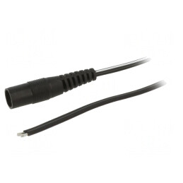 Cablu Alimentare DC 5,5/2,1 Negru 3m | Electronic-mag.ro | Componente Electronice
