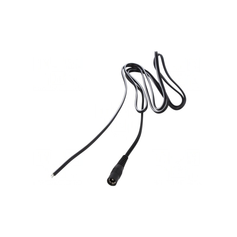 Cablu Alimentare DC 5,5/2,5 Negru 3m | Electronic-mag.ro | Componente Electronice