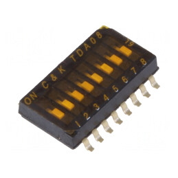 Comutator DIP-SWITCH 8 Secțiuni OFF-ON 24VDC | Electronic-mag.ro | Componente Electronice