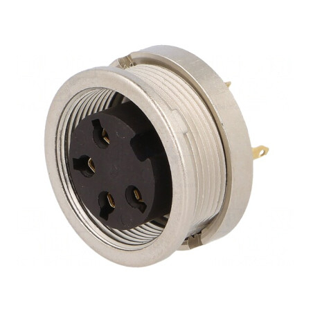 Conector M16 Soclu Mamă 4-PIN 5A 250V IP40 | Electronic-mag.ro | Componente Electronice