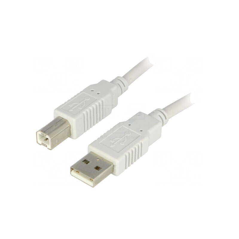 Cablu USB 2.0 A-B 5m Gri | Electronic-mag.ro | Componente Electronice