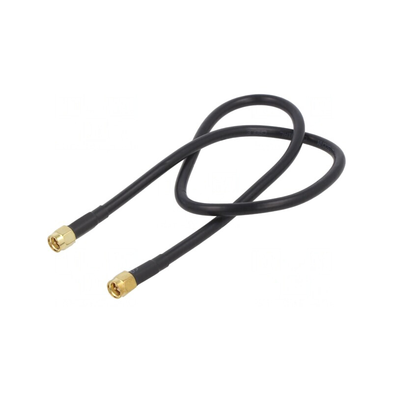 Cablu SMA 50Ω 0,5m Negru | Electronic-mag.ro | Componente Electronice