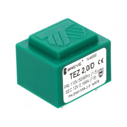 Transformator încapsulat 2VA 110VAC 12V PCB | Electronic-mag.ro | Componente Electronice