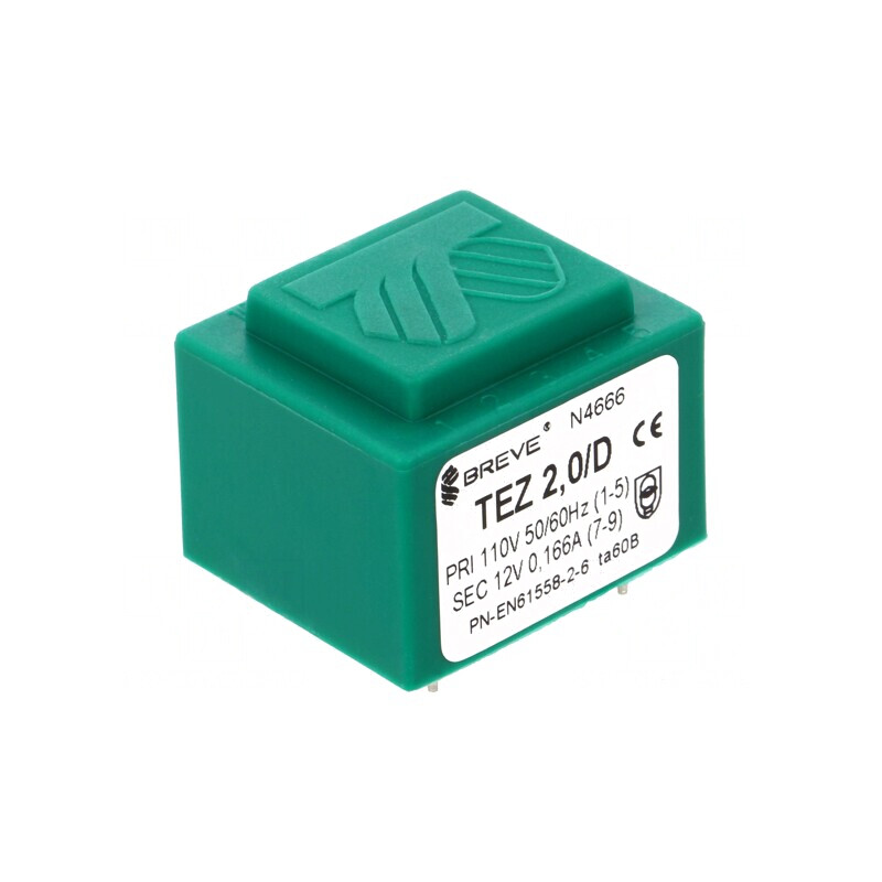 Transformator încapsulat 2VA 110VAC 12V PCB | Electronic-mag.ro | Componente Electronice