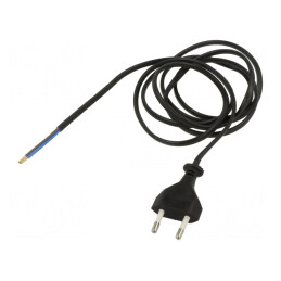 Cablu electric PVC 5m negru 2x0,75mm2 2,5A | Electronic-mag.ro | Componente Electronice