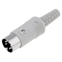 Mufă DIN tată 7 pini 270° pentru cablu | Electronic-mag.ro | Componente Electronice