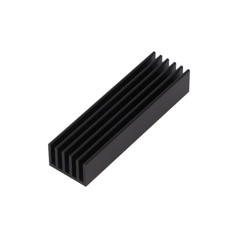 Radiator Negru cu Aripioare 75x21x14mm | Electronic-mag.ro | Componente Electronice