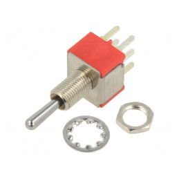 Comutator basculant DP3T ON-OFF-ON 2A 250VAC 5A 28VDC | Electronic-mag.ro | Componente Electronice