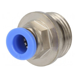 Racord push-in simplu alamă nichelată BLUELINE | Electronic-mag.ro | Componente Electronice
