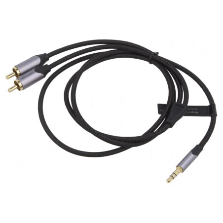 Cablu Audio Jack 3.5mm la RCA 1m Aurit PVC | Electronic-mag.ro | Componente Electronice
