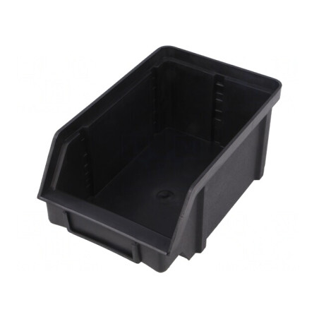 Cuvă ESD Polipropilenă Neagră 101x74x157mm 1kΩ | Electronic-mag.ro | Componente Electronice