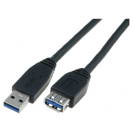 Cablu USB 3.0 A-B 1.8m Negru | Electronic-mag.ro | Componente Electronice