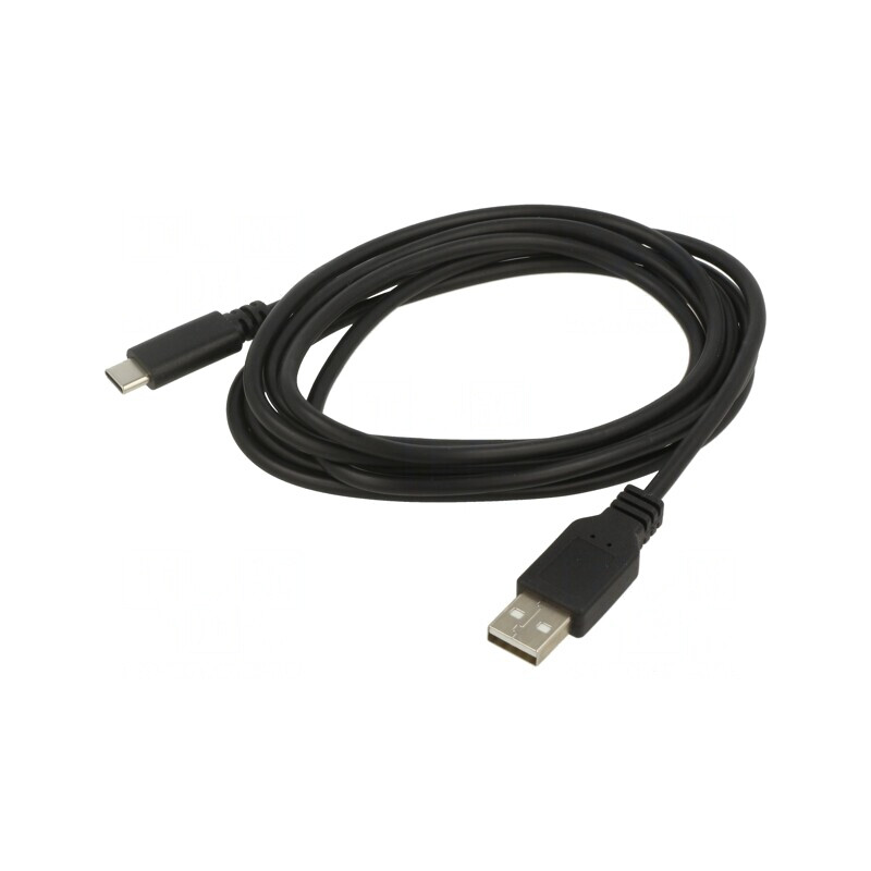 Cablu USB 3.0 USB A la USB C 1m Negru | Electronic-mag.ro | Componente Electronice