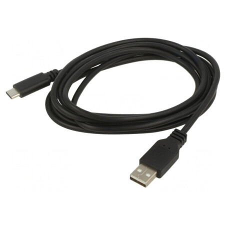 Cablu USB 3.0 USB A la USB C 1m Negru | Electronic-mag.ro | Componente Electronice