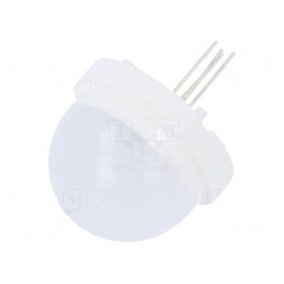 LED; 20mm; roşu/verde/galben; 120°; Parte frontală: convex; rotund