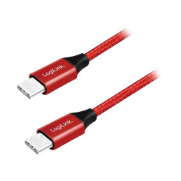 Cablu USB C 2.0 1m Roșu | Electronic-mag.ro | Componente Electronice