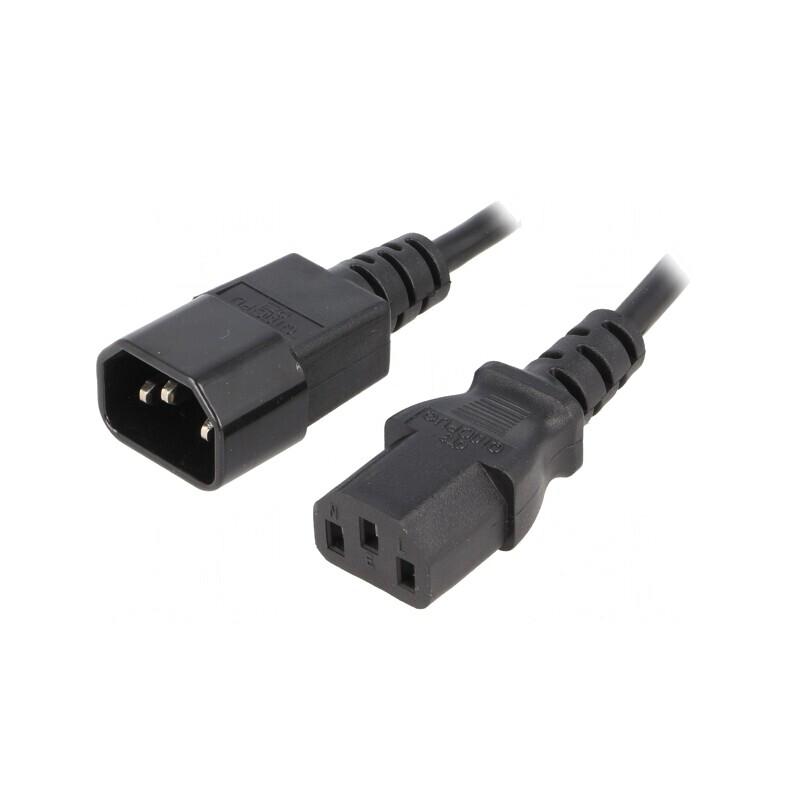 Cablu alimentare IEC C13 - IEC C14 1,8m 10A Negru | Electronic-mag.ro | Componente Electronice Cablu alimentare IEC C13 - IEC C14 1,8m 10A Negru | Electronic-mag.ro | Componente Electronice