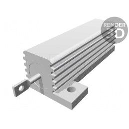 Rezistor bobinat cu radiator 3.3Ω 50W | Electronic-mag.ro | Componente Electronice