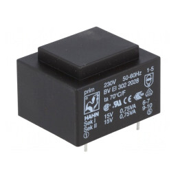 Transformator Încapsulat 1,5VA 230V 15V PCB | Electronic-mag.ro | Componente Electronice