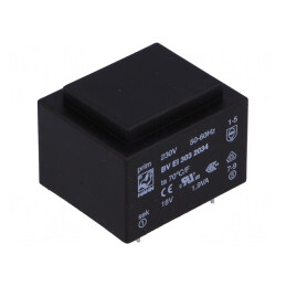 Transformator încapsulat 1,9VA 230VAC 18V 105mA PCB | Electronic-mag.ro | Componente Electronice