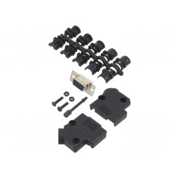D-Sub 9-Pin Mamă Lipire Cablaj Negru Set Complet | Electronic-mag.ro | Componente Electronice