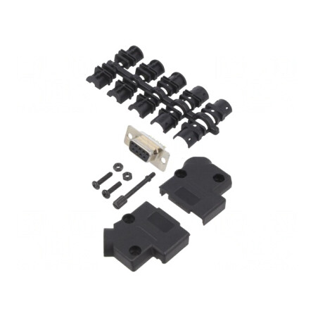 D-Sub 9-Pin Mamă Lipire Cablaj Negru Set Complet | Electronic-mag.ro | Componente Electronice