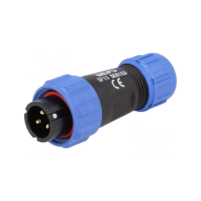 Mufă SP13 3 PIN IP68 13A 250V | Electronic-mag.ro | Componente Electronice