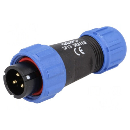 Mufă SP13 3 PIN IP68 13A 250V | Electronic-mag.ro | Componente Electronice