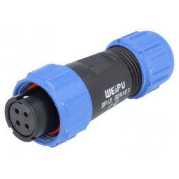 Mufă SP13 Mamă 4 PIN IP68 Lipire pe Cablu 200V 5A | Electronic-mag.ro | Componente Electronice