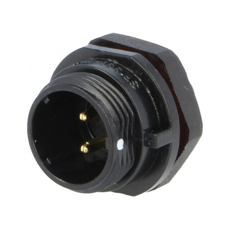 Soclu SP13 tată 2 PIN IP68 13A pentru panou | Electronic-mag.ro | Componente Electronice