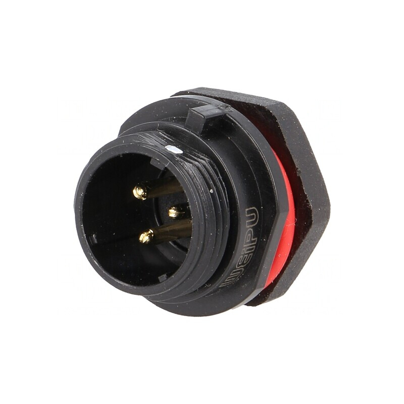 Soclu SP13 Tată 3 Pin IP68 pentru Panou | Electronic-mag.ro | Componente Electronice