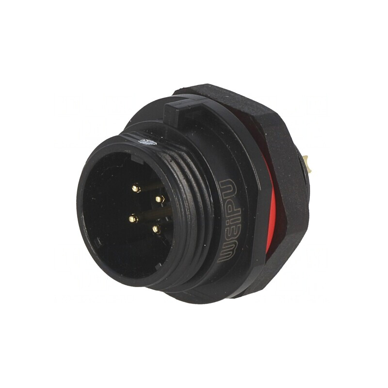 Soclu Panou SP13 4 PIN IP68 5A | Electronic-mag.ro | Componente Electronice