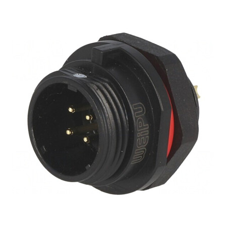 Soclu Panou SP13 4 PIN IP68 5A | Electronic-mag.ro | Componente Electronice