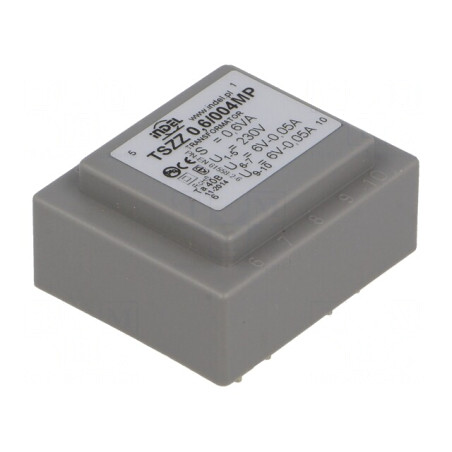 Transformator încapsulat 0,6VA 230V 6V PCB | Electronic-mag.ro | Componente Electronice