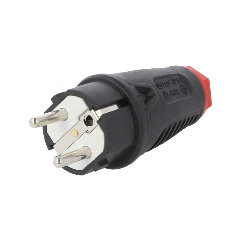 Conector Alimentare AC Tată 2P PE 250VAC 16A Pe Cablu | Electronic-mag.ro | Componente Electronice