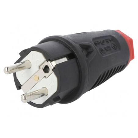 Conector Alimentare AC Tată 2P PE 250VAC 16A Pe Cablu | Electronic-mag.ro | Componente Electronice